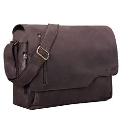 STILORD Ledertasche für Herren braun - Aktentasche mit 15.6 Zoll Laptopfach - Frauen & Männer Business-Tasche für Office, Uni & Büro - Umhängetasche 'Marlon' von STILORD