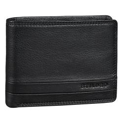 STILORD 'Lennes' RFID Geldbörse Herren mit Münzfach Leder Portemonnaie Männer Brieftasche Vintage Geldtasche in Geschenkbox Echtleder, Farbe:schwarz von STILORD