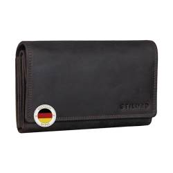 STILORD große Damen-Geldbörse aus Leder braun - Vintage Portemonnaie - Brieftasche mit RFID Schutz - Echtleder Brieftasche 'Amanda' von STILORD