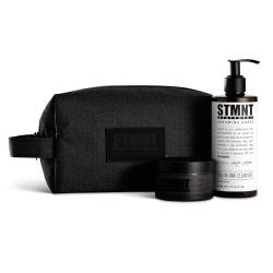 STMNT STATEMENT GROOMING GOODS Geschenkset Für Männer, Mit All-In-One-Cleanser 300Ml + Matte Paste 100Ml Inklusiv Kulturbeutel, Bestseller Geschenkset, Männerpflege Und Haarstyling von STMNT STATEMENT GROOMING GOODS