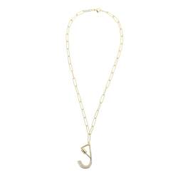 STOBOK 1Stk Alphabet-Halskette Diamant-Choker-Halskette für Frauen Halskette mit Strasssteinen Hüfte Halsketten modische Halsspitze Halsring Mode Anhänger schmücken Legierungsbeschichtung von STOBOK