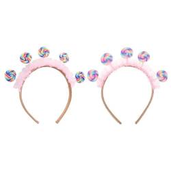 STOBOK 2 Stück Lutscher-Stirnband Lutscher-Haarband Prinzessin-Haarreifen Karnevals-Kopfschmuck Süßigkeiten-Haar-Accessoires Für Frauen Mädchen Kinder von STOBOK