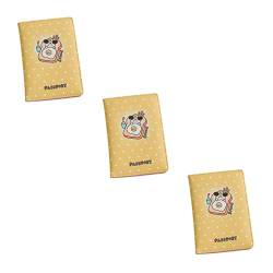 STOBOK 3st Kartenhalter Monedero para Hombre Passetui Für Männer Brieftasche Für Karten Für Frauen Kreditkartenetui Cartoon-Brieftasche Pässe Mann Pu-Leder Essenskarte Koreanische Version von STOBOK