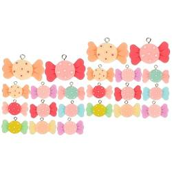 STOBOK 40 Stk Candy Candy-anhänger Bulk-lutscher Armbänder Aus Ton Reize Entschlüsseln Schmuckanhänger Süßigkeiten-halsketten Kawaii-halskette Bulk-halsketten Harz Süssigkeit Gummibärchen von STOBOK