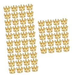 STOBOK 60 Stk Kronenverzierung Kristalldekorationen Halsketten Für Männer Fee Tortenaufsatz Prinzessinnenkuchen Reize Mini-zubehör Herrenschmuck Gold Anhänger Zirkon Fräulein von STOBOK