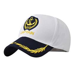 STOBOK Captain Hat Baseball Cap Nautische Marine Sailor Marine Mütze Verstellbare Mütze von STOBOK