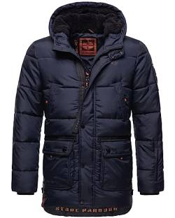 STONE HARBOUR Herren Steppjacke gesteppte Winter Jacke B739 [B739-Miron-Navy-Gr.XL] von STONE HARBOUR