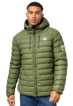 STONE HARBOUR Herren Steppjacke leichte Winterjacke mit Kapuze B731 [B731 - Olivenblatt - Größe M - Gr. M] von STONE HARBOUR