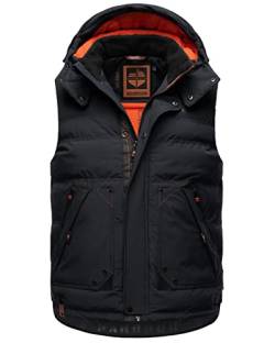 STONE HARBOUR Herren Steppweste mit Abnehmbarer Kapuze Egoor Navy Gr. L von STONE HARBOUR