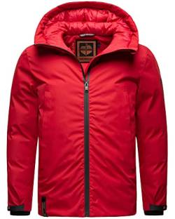 STONE HARBOUR Herren Winterjacke Funktionsjacke wasserdicht Outdoorjacke Kapuze Moagaa S-3XL (L, Chili Red) von STONE HARBOUR