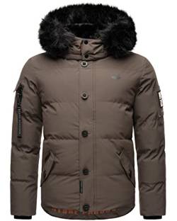 STONE HARBOUR Herren Winterjacke Parka mit Abnehmbarer Kunstfellkapuze Halvaar Anthracite mit schwarzem Fell Gr. L von STONE HARBOUR