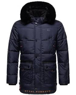 STONE HARBOUR Herren warme Winter Steppjacke Mironoo Navy Gr. M von STONE HARBOUR