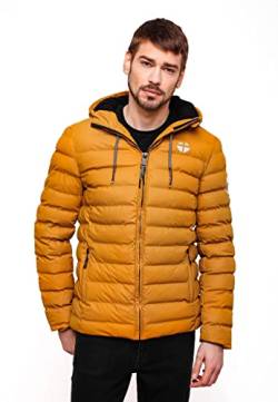 STONE HARBOUR Herren warme Winter Steppjacke Zaharoo Ocher Brown Gr. L von STONE HARBOUR