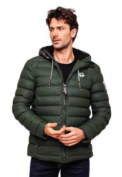 STONE HARBOUR Herren warme Winter Steppjacke Zaharoo Olive Gr. L von STONE HARBOUR