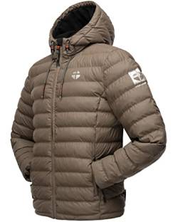 STONE HARBOUR Herren warme Winter Steppjacke Zaharoo Stone Brown Gr. S von STONE HARBOUR