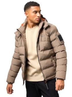 STONE HARBOUR Herren warme Winter Steppjacke mit Kapuze Arvidoo Stone Brown Gr. XL von STONE HARBOUR