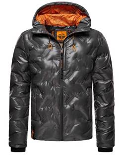 STONE HARBOUR Herren warme Winterjacke mit Kapuze Geroo Anthracite Gr. S von STONE HARBOUR