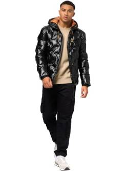 STONE HARBOUR Herren warme Winterjacke mit Kapuze Geroo Black Gr. S von STONE HARBOUR