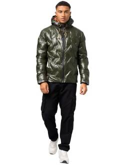 STONE HARBOUR Herren warme Winterjacke mit Kapuze Geroo Olive Gr. S von STONE HARBOUR