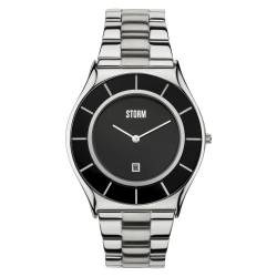 STORM Herren-Armbanduhr Analog edelstahl Silber 47197/BK von STORM
