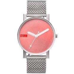 STORM London New Blast V2 Mesh Red, Armbanduhr, Analoguhr, Unisex, Edelstahlgehäuse, Mineralglas, 3 bar Wasserdicht, 47457/R von STORM