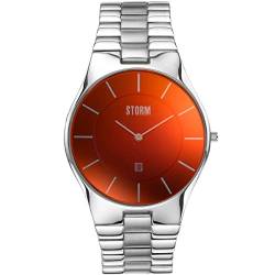 STORM London Slim-X XL Lazer Red, Herrenuhr, Edelstahlgehäuse, 5 bar Wasserdicht, Mineralglas, Datumsfunktion, 47159/R von STORM