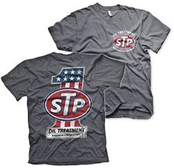 STP Offizielles Lizenzprodukt American No. 1 Herren T-Shirt (Dunkel-Heather), Small von STP