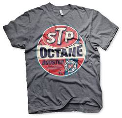 STP Offizielles Lizenzprodukt Octane Booster Herren T-Shirt (Dunkel-Heather), X-Large von STP