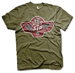 STP Offizielles Lizenzprodukt Piston Emblem Herren T-Shirt (Olive), Large von STP