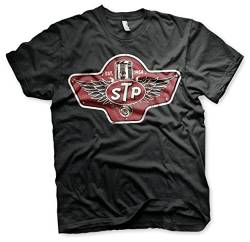 STP Offizielles Lizenzprodukt Piston Emblem Herren T-Shirt (Schwarz), XX-Large von STP