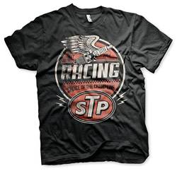 STP Offizielles Lizenzprodukt Vintage Racing Groß & Hoch Herren T-Shirt (Schwarz), XXXX-Large von STP