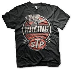STP Offizielles Lizenzprodukt Vintage Racing Herren T-Shirt (Schwarz), Medium von STP