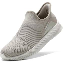 STQ Slip ins Damen Slip on Sneakers Freihändig Turnschuhe Bequem Sportschuhe Bequem Schuhe Damen Sommer Schlupfschuhe Taupe 36 EU von STQ