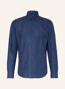 Strokesman's Hemd Regular Fit Mit Leinen blau von STROKESMAN'S