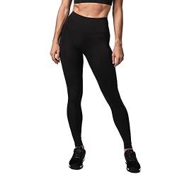 STRONG iD Womens Workout Fitness Knöchellange Bauchweg Damen mit hoher Taille Leggings, Go for Black, Medium von STRONG by Zumba