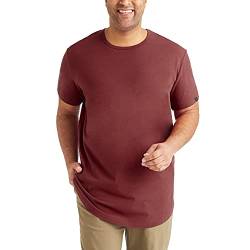 STRONGSIZE Herren Big and Tall Shirts - Stretch T-Shirt für Freizeitkleidung - Regular Length Tee, Dunkelrot, 7X-Groß von STRONGSIZE