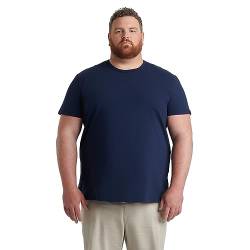 STRONGSIZE Herren Big and Tall Shirts - Stretch T-Shirt für Freizeitkleidung - Regular Length Tee, Marineblau, 3X-Groß von STRONGSIZE