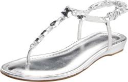 Stuart Weitzman Kinderschuhe Bella, Mädchen Zehentrenner, Silber (Silver METALLIC), EU 34 (US 3) von STUART WEITZMAN