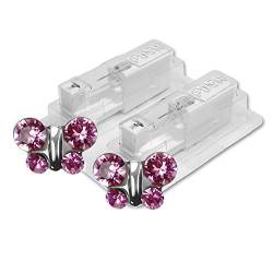 1 Paar Studex Medizinische Ohrstecker Schmetterling rosa 7 mm, Edelstahl, ohne Stein, Edelstahl, Ohne Stein von STUDEX