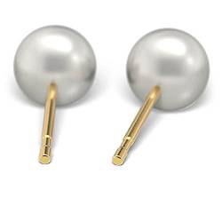 Sensitive by STUDEX, Synthetische Perle weiss Ohrstecker 3-10mm, Chirurgenstahl Vergoldet, 7 Varianten von STUDEX