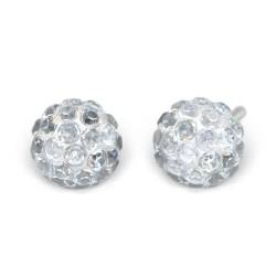 Studex Hypoallergenic Earrings Ohrringe Kristall oder Aquamarine Feuerball (8mm, Kristall) von STUDEX