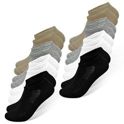 STYLE FOREVER Sneaker Socken Herren & Damen 8 Paar (2x Schwarz + 2x Weiß + 2x Grau + 2x Beige, 47-50) von STYLE FOREVER