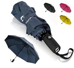 Regenschirm sturmfest bis 140 km/h - Taschenschirm mit Auf-zu-Automatik und zertifizierter Teflon-Beschichtung gegen Feuchtigkeitsschäden - kurzer Griff - Modell Oslo - STYNGARD von STYNGARD