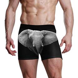 SUABO Herren-Boxershorts zum Valentinstag, kein Hochrutschen, bequem, atmungsaktiv, 1 Pack Unterwäsche, Elefant, X-Large von SUABO