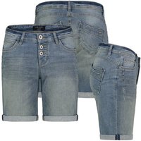 SUBLEVEL Bermudas Damen Jeans Shorts Bermuda Kurze Hose Short Denim Stretch Denim von SUBLEVEL