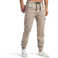 SUBLEVEL Cargohose Herren Cargo Hose Jeans Sweatpant Chino Jogginghose Tunnelzug, elastische Bündchen von SUBLEVEL