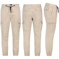 SUBLEVEL Cargohose Sublevel Herren Cargo Hose Elastische Bündchen Freizeithose Chino von SUBLEVEL