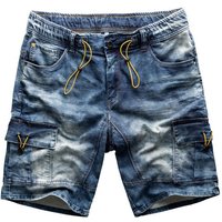 SUBLEVEL Shorts Sweat Shorts Jeans Kurze Hose Bermuda Sweatpant elatsicher Bund, Weitenregulierung, Dehnbar, Stretch von SUBLEVEL