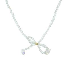 SUCHUANGUANG Verstellbare Halskette mit bunten Perlen stilvolle Halskette mit Schleife vielseitiger Halsschmuck für Mädchen von SUCHUANGUANG