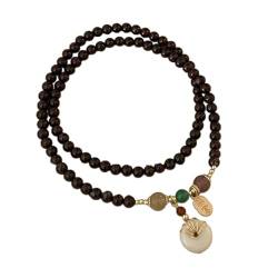 SUCHUANGUANG Vintage-Halskette mit Jadeperlen im chinesischen Stil elegante Kette Halsschmuck Perlenmaterial für Frauen und Mädchen von SUCHUANGUANG